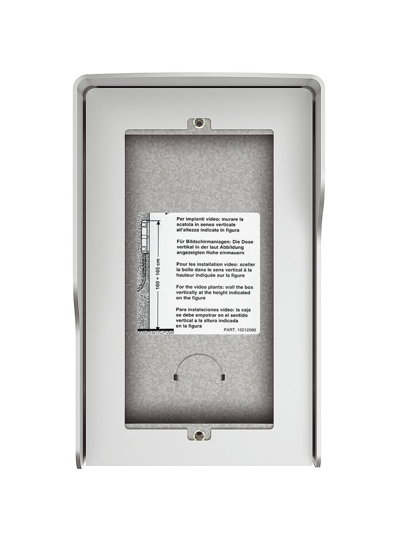 Obudowa natynkowa z daszkiem do paneli Sfera - 2 moduł - Aluminium, Bticino