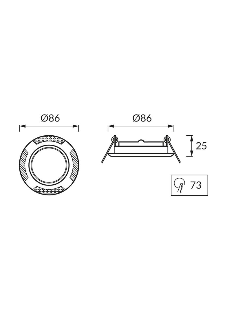 Sufitowa oprawa punktowa HL797 PEARL SILVER/GOLDEN