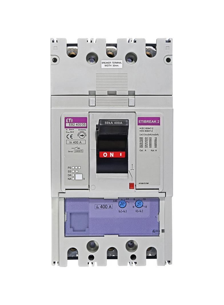 Wyłącznik mocy 50kA wyzw. TM EB2 400/3S 400A 3P 004671102 ETI