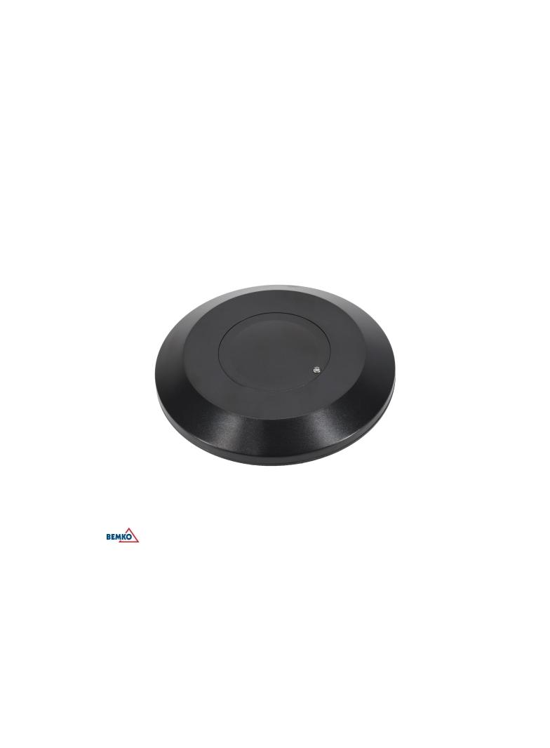 CZUJNIK MIKROFALOWY 800W 360* IP20 OKRĄGŁY CZARNY PŁASKI