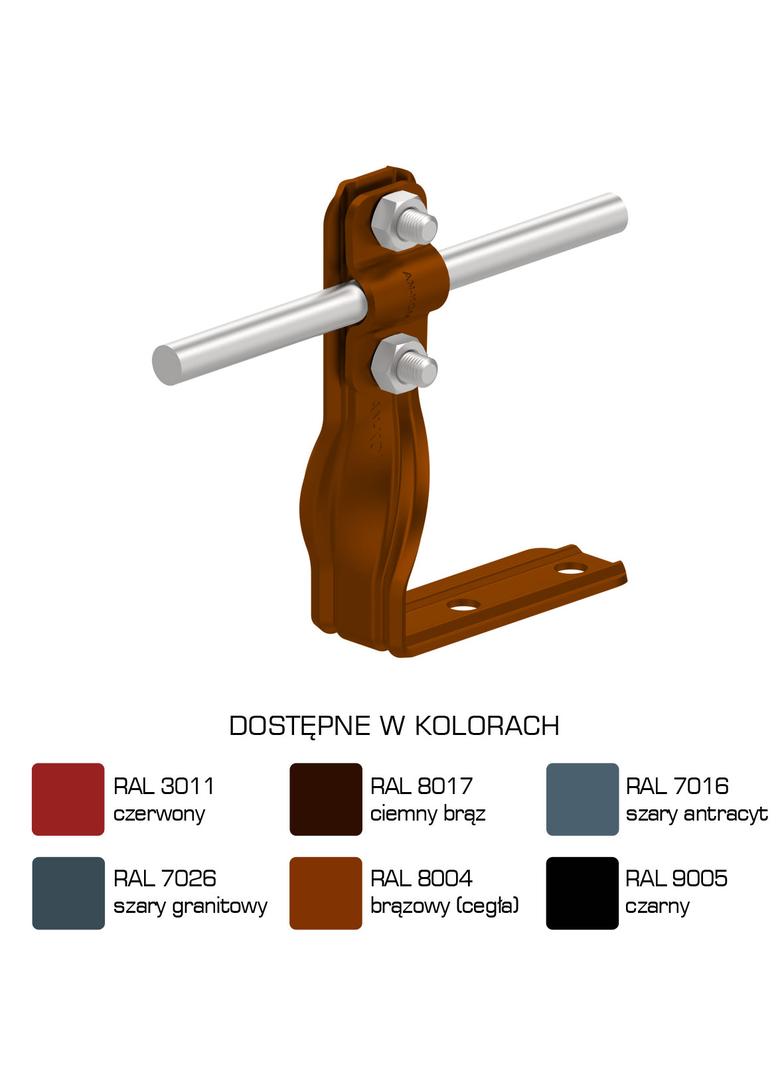AN-08R/LA/-N Uchwyt kątowy skręcony H=10cm Z-śruba /LA/