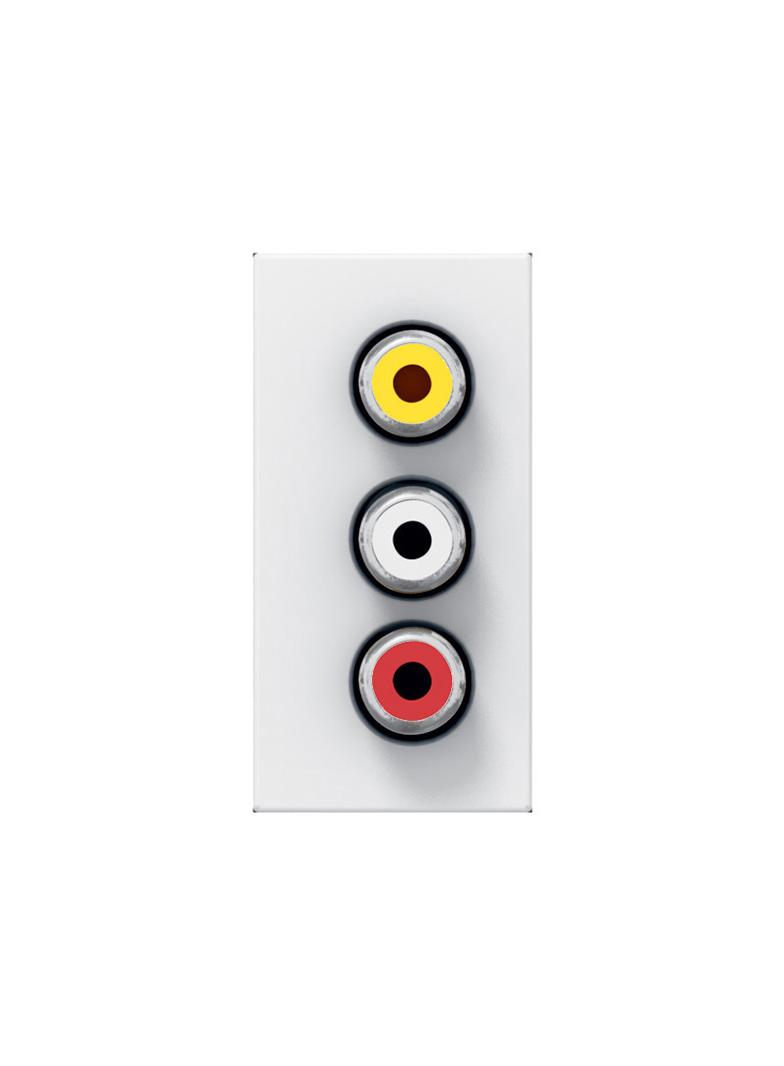 Mosaic Gniazdo 3Xrca - 1 Moduł Białe Żeńskie 078754 LEGRAND
