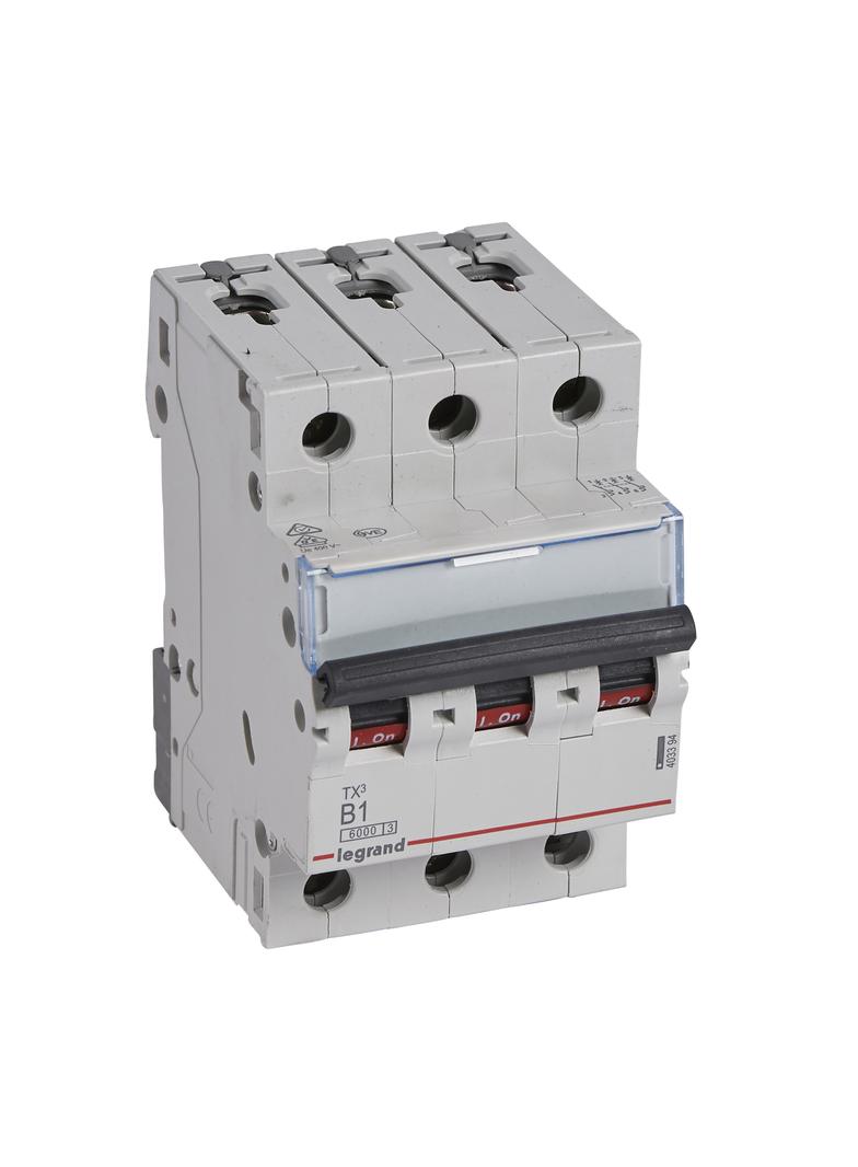 WYŁĄCZNIK NADPRĄDOWY S 303 3P B 1A 6000A SERII TX3, Legrand