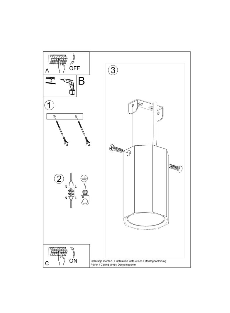 Sollux Plafon ZEKE 10 dąb SL.1033