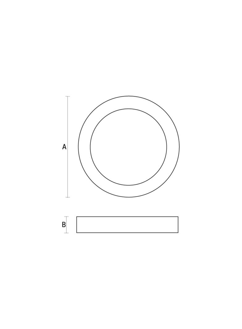 ALGINE  ECO LED ROUND  230V 12W IP20  CW SUFITOWE biała ramka NATYNKOWA
