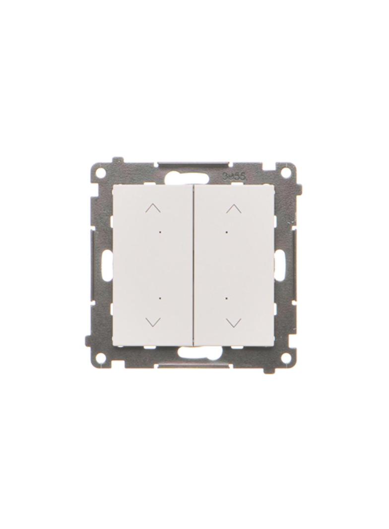 Simon 55 Łącznik/Przycisk roletowy zwierny podwójny elektroniczny Jasnoszary mat TEZ2.01/114 KONTAKT