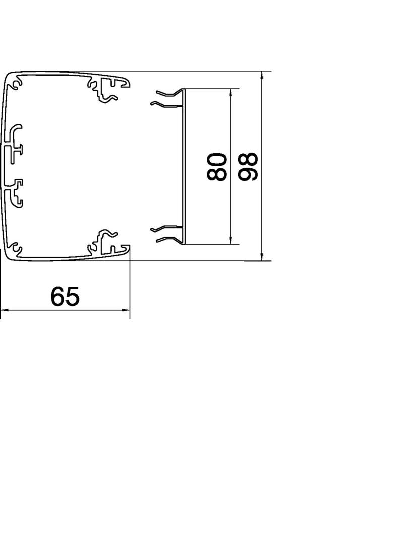 tehalit.DA200 Minikolumna jednostronna DA200-80 H=650mm biały
