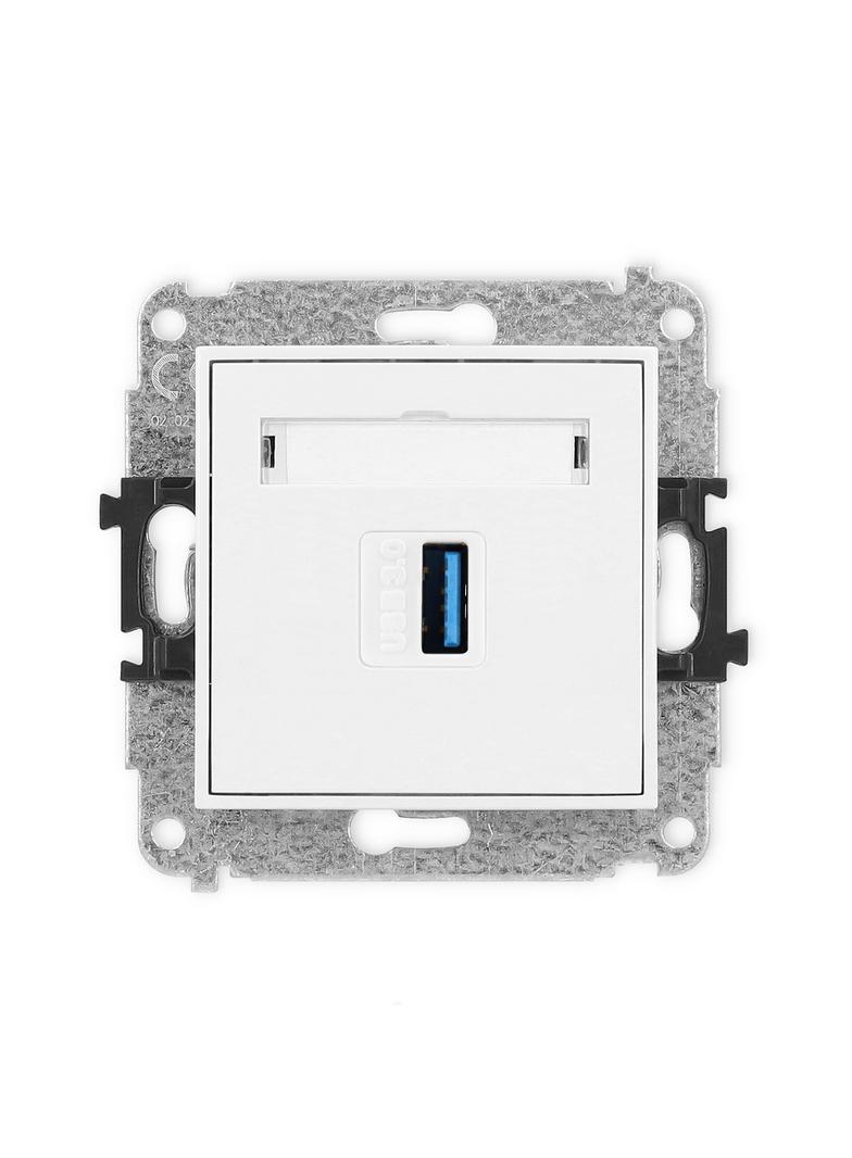 MINI Gniazdo pojedyncze USB A-A 3.0 biały MGUSB-5 KARLIK