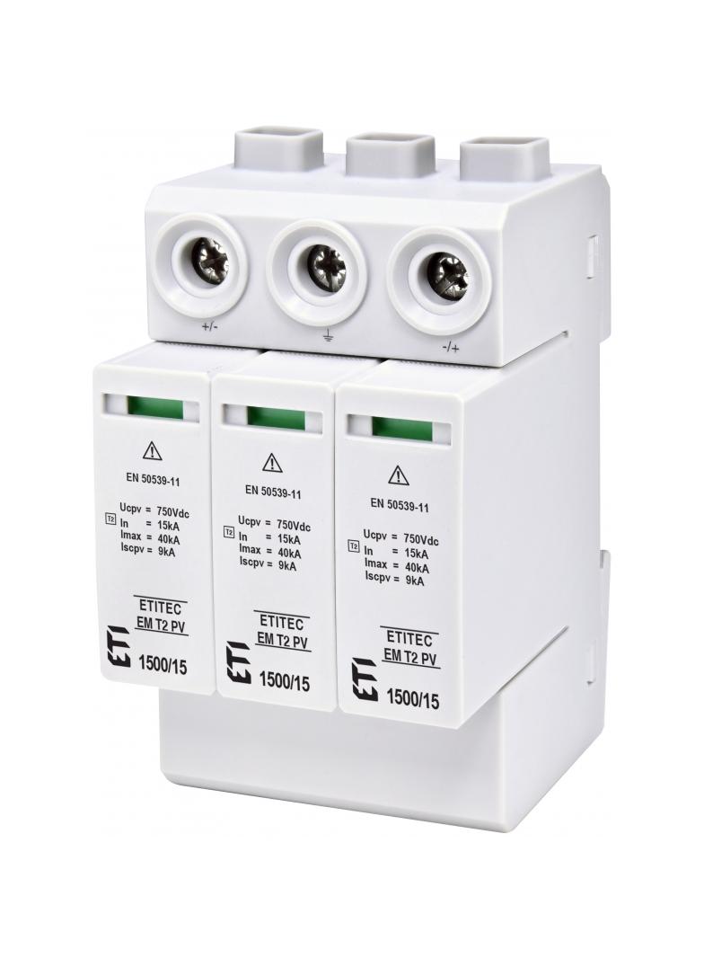 Ogranicznik przepięć T2 (C) - do systemów PV TEC EM T2 PV 1500/15 Y 002440625 ETI