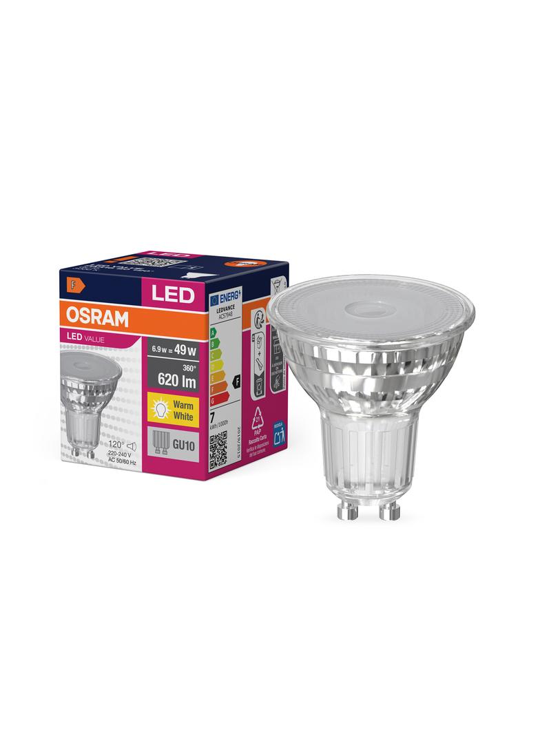 Lampa LED VALUE non-dim PAR16 80 120° 6,9W 830 GU10