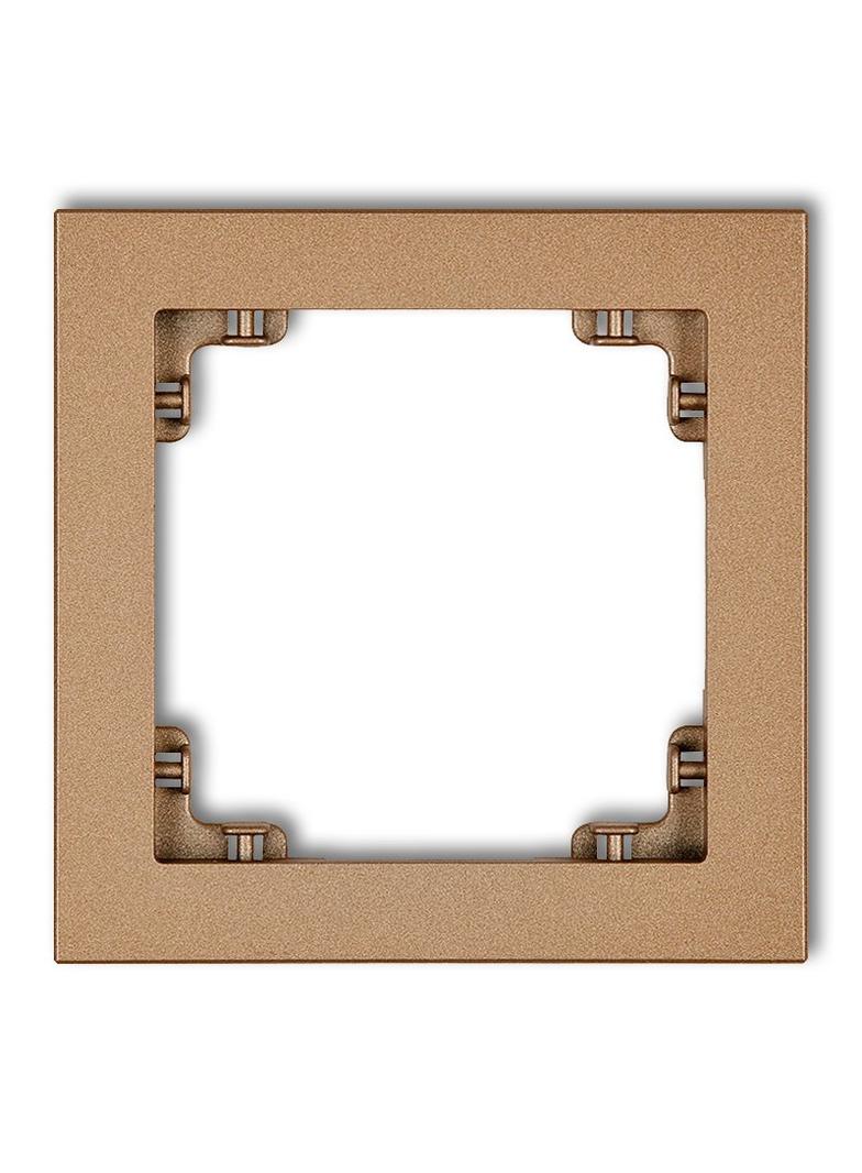 DECO Ramka uniwersalna pojedyncza z tworzywa złoty metalik