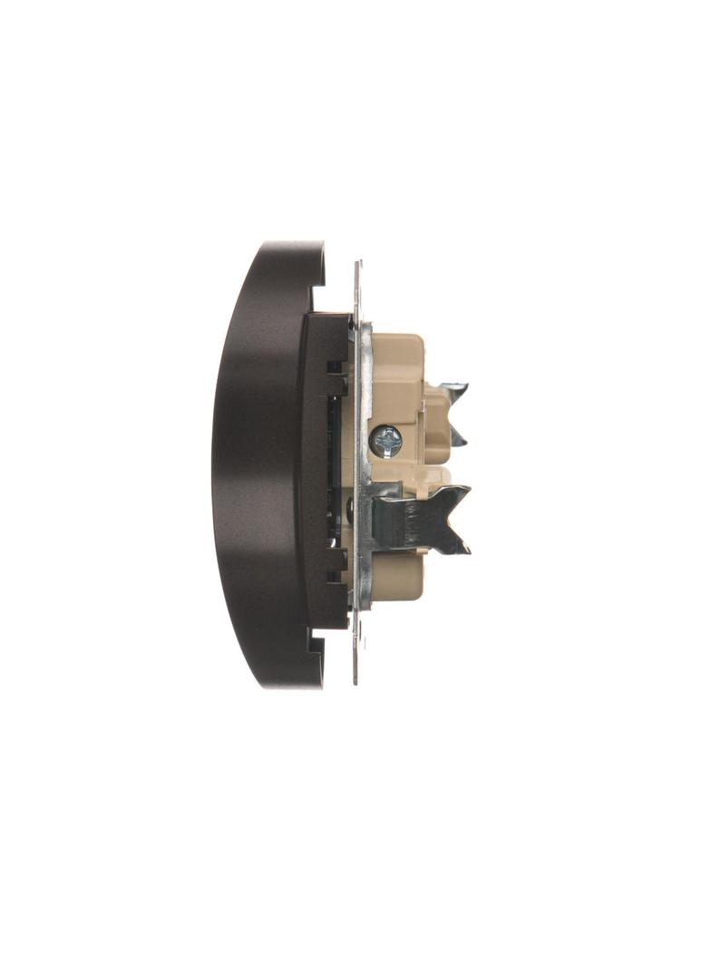Simon 54 Nature Gniazdo wtyczkowe z uziemieniem z przesłonami podwójne do ramek NATURE 16A 250V zaciski śrubowe brąz mat DGZ2MZN.01/46 KONTAKT
