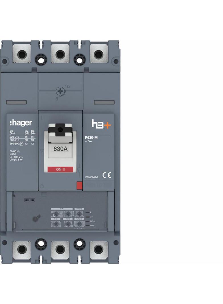 MCCB Wyłącznik mocy h3+ P630 LSI 3x630A 50kA HMW630JR HAGER