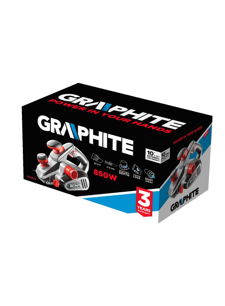 Strug 850W, głębokość strugania 3 mm, szerokość strugania 82 mm