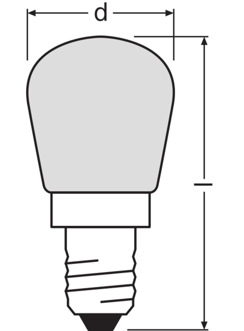 Żarówka specjala T26/57 FR 15 matowa