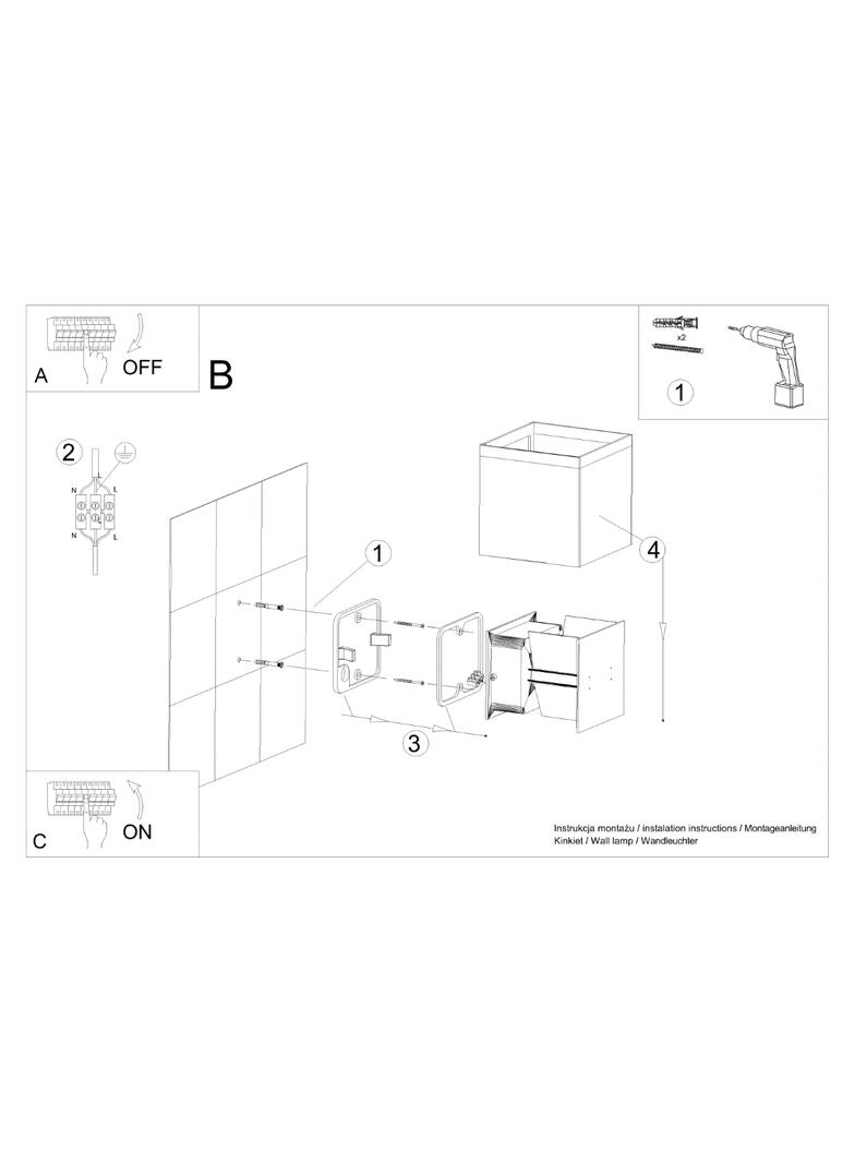 Sollux Kinkiet LUCA czarny LED IP54 SL.0545