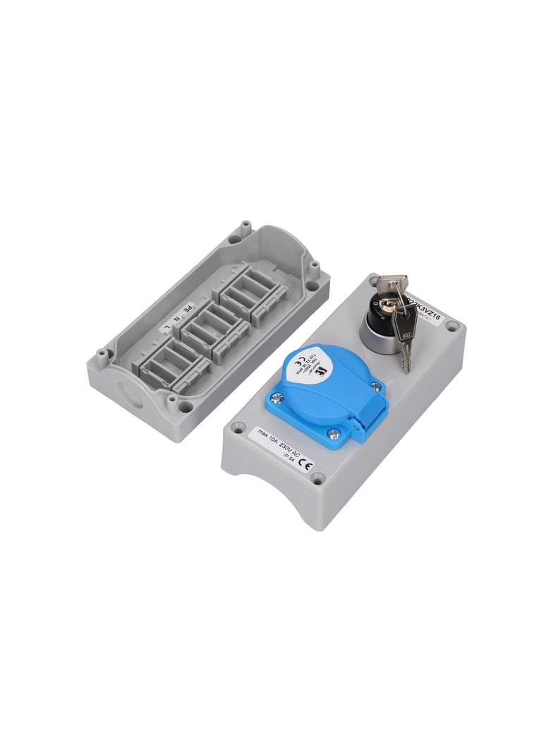 KASETA STEROWNICZA Z KLUCZEM I GNIAZDKIEM 230V