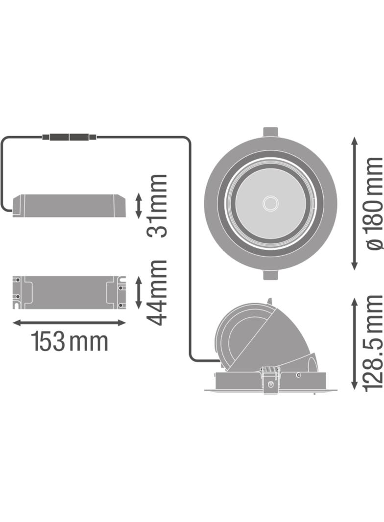 SP VARIO DN170 35W 3000K 24DEG WT LEDV LEDVANCE