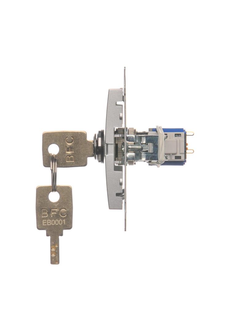 Łącznik na kluczyk pojedynczy jednobiegunowy 2 pozycyjny /0-I/ styk 1Z 5A 250V DW1K.01/43 KONTAKT