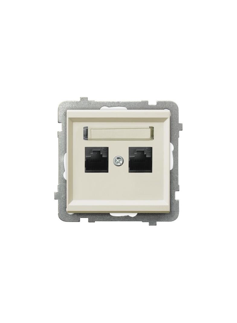 SONATA Gniazdo komputerowe podwójne, kat. 5e MMC - kolor ecru