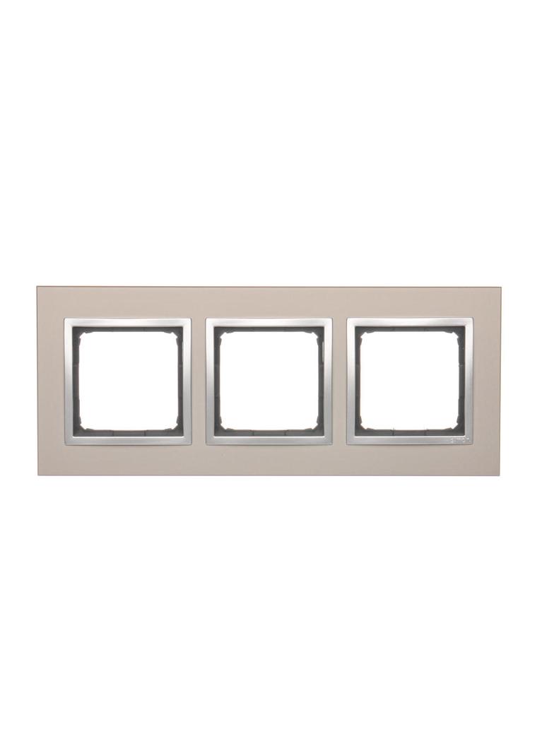 Simon 54 Nature Ramka 3-krotna Nature-Metal SATYNOWY BLASK IP20/IP44* (*IP44-należy zastosować zestaw uszczelek DUN3) DRN3/79 KONTAKT
