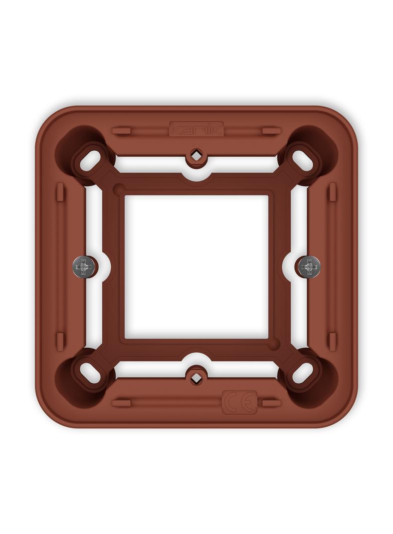 Puszka natynkowa pojedyncza zaokrąglona ICON i MINI terakota
