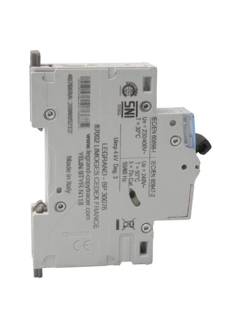 WYŁĄCZNIK NADPRĄDOWY S 301 1P C 10A 6000A SERII DX3, Legrand
