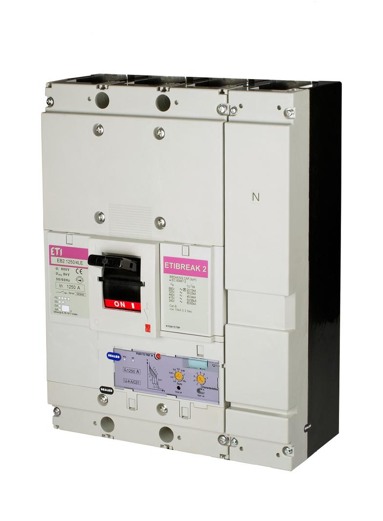 Wyłącznik mocy 100kA wyzw. elektroniczny EB2 1600/4E-RC 1600A 4P APGN 004672282 ETI