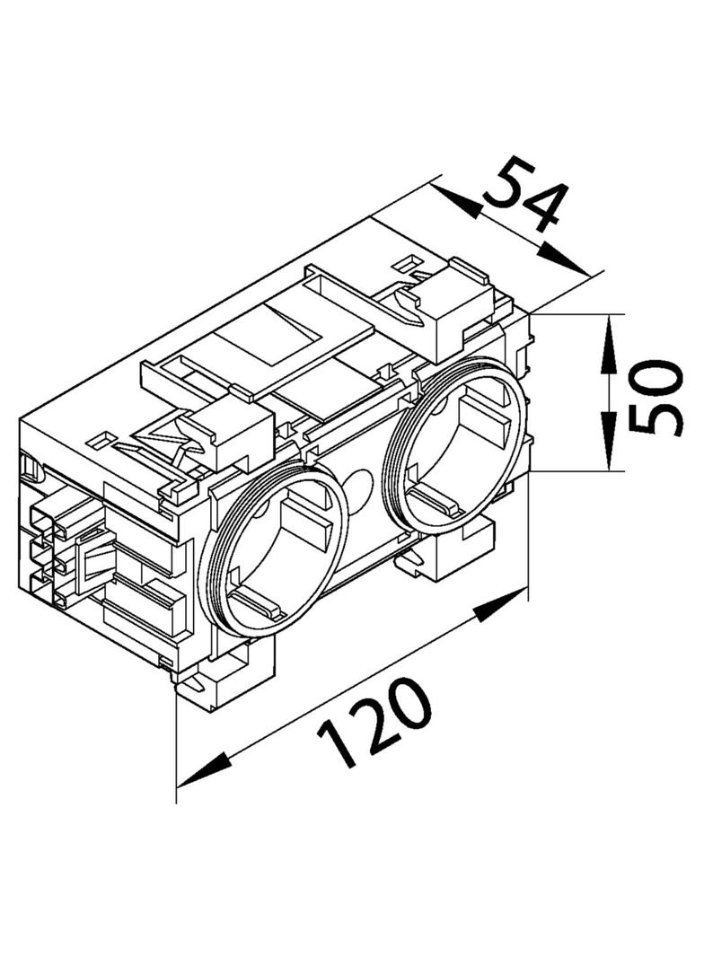 tehalit.WA Gniazdo SCHUKO 2-krotne WAGO montaż krawędziowy antracyt GS20019011 HAGER