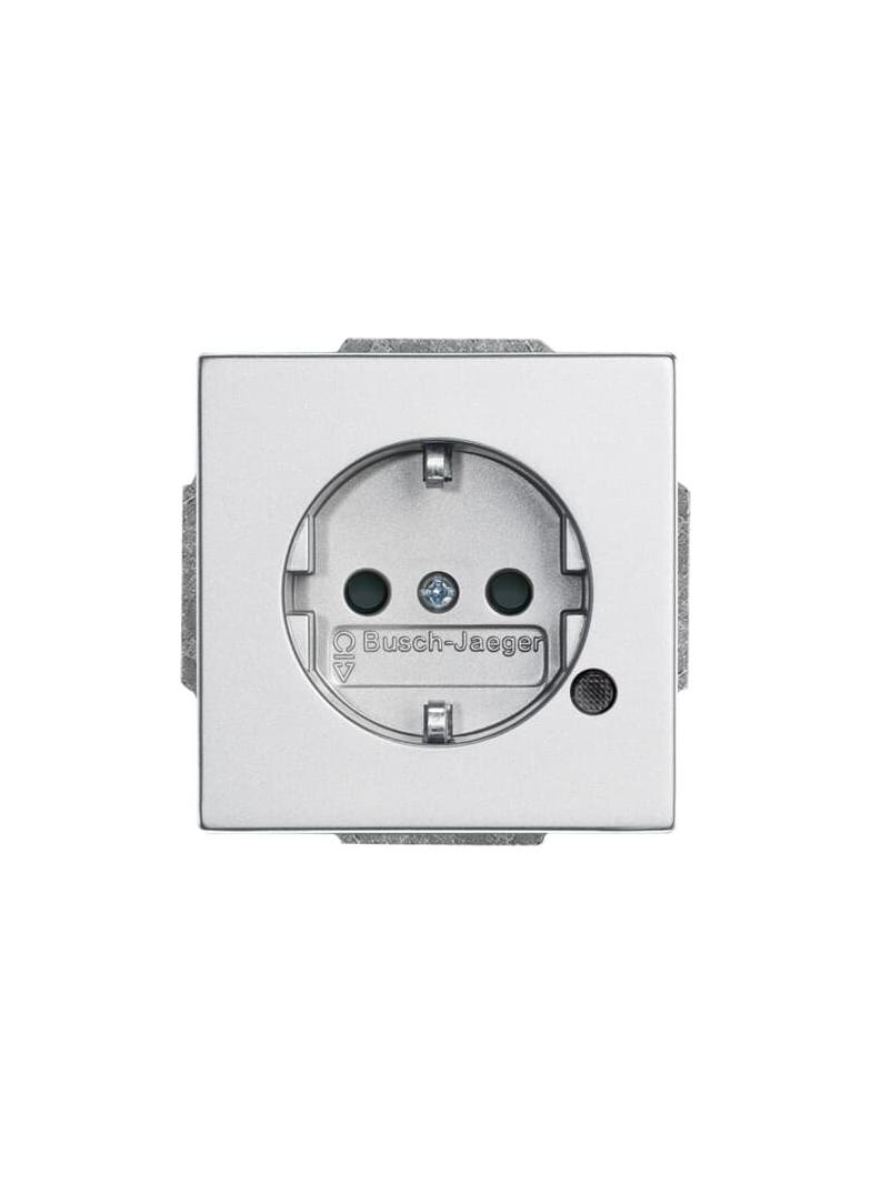 FUTURE Gniazdo SCHUKO Oświetlenie kontrolne z diodami LED aluminiowo srebrny 2CKA002013A5285 ABB
