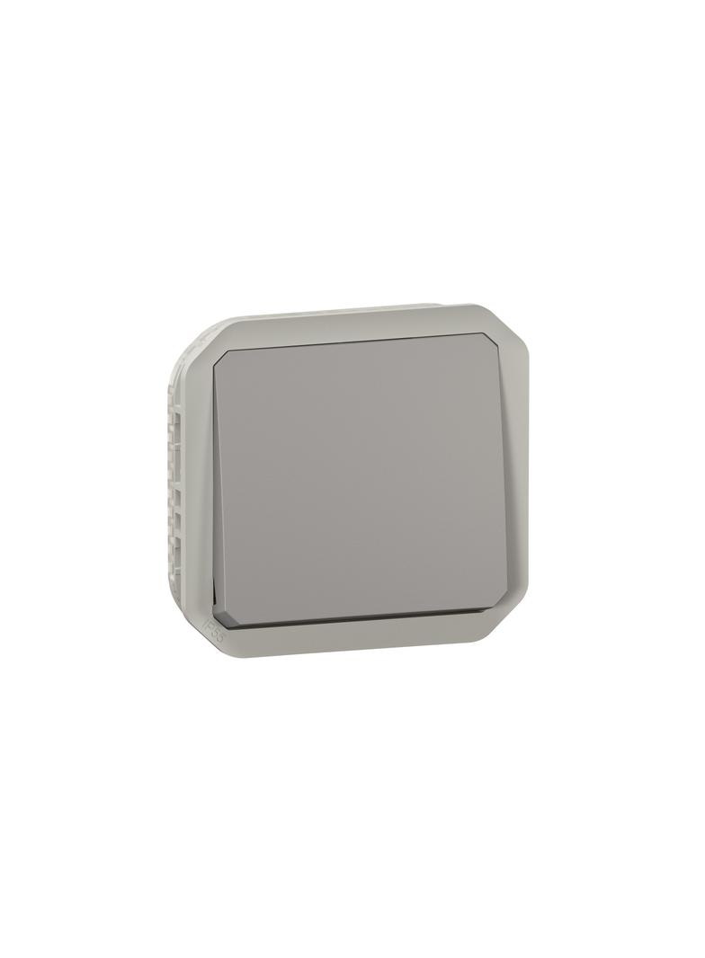 NOWE PLEXO - PRZYCISK PRZEŁĄCZNY NO/NC MECHANIZM 10 A - 250 V~ SZARY