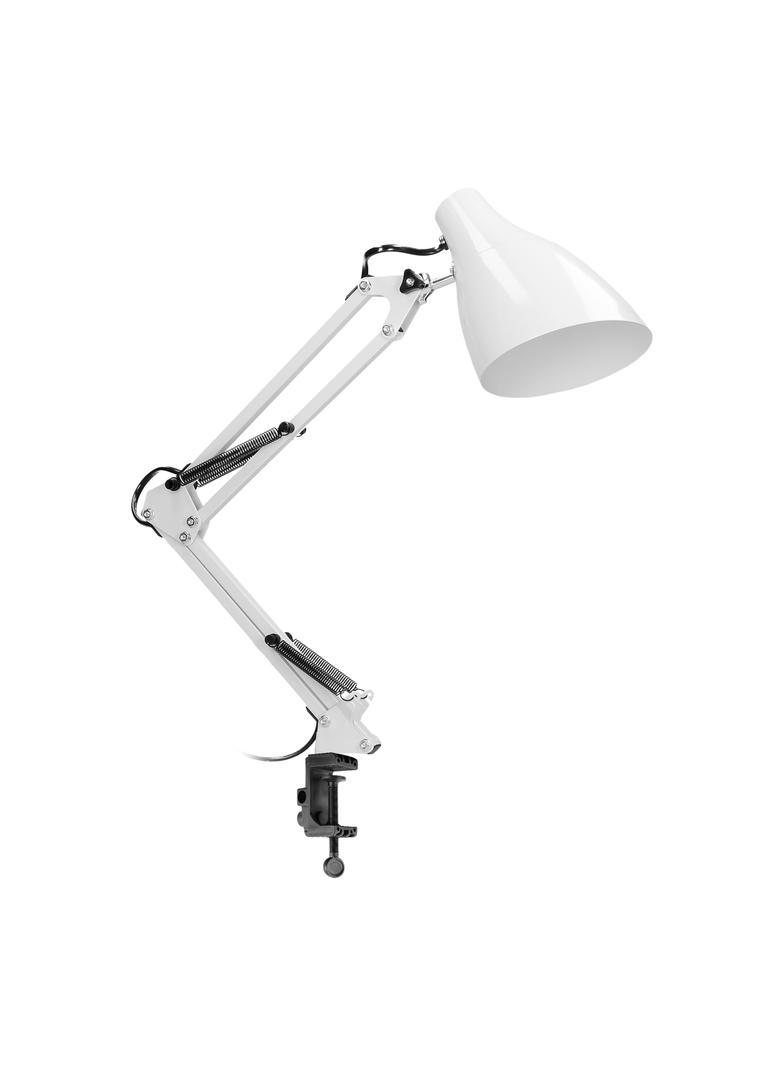 Lampka biurkowa kreślarska DIAN przykręcana 60W E27 stalowa biała VIRONE