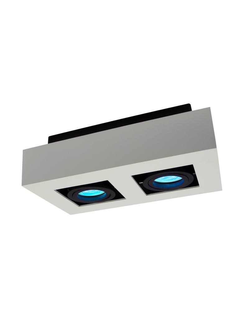 MIRORA GU10 X2 NATYNKOWA GU10 250V IP20 255X145X85 mm BIAŁY CZARNY prostokątna ruchoma