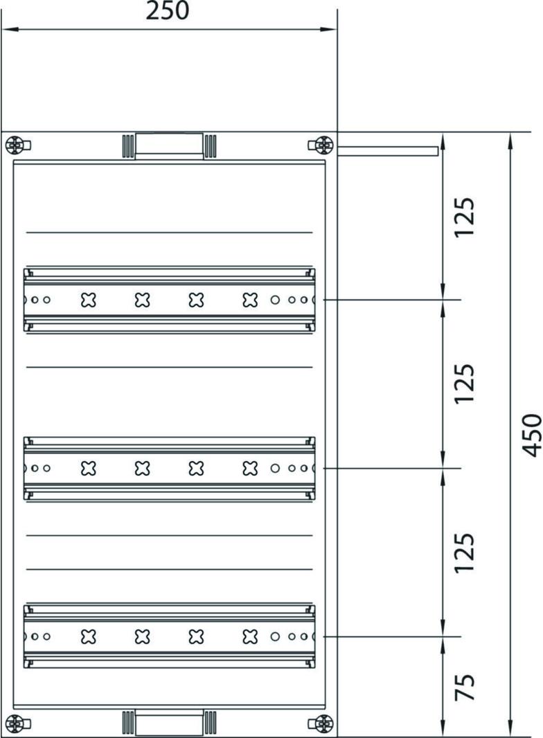 univers N Blok dla pól licznikowych dla zabudowy szer. z zac. PE/N 450x250mm UD31B4 HAGER