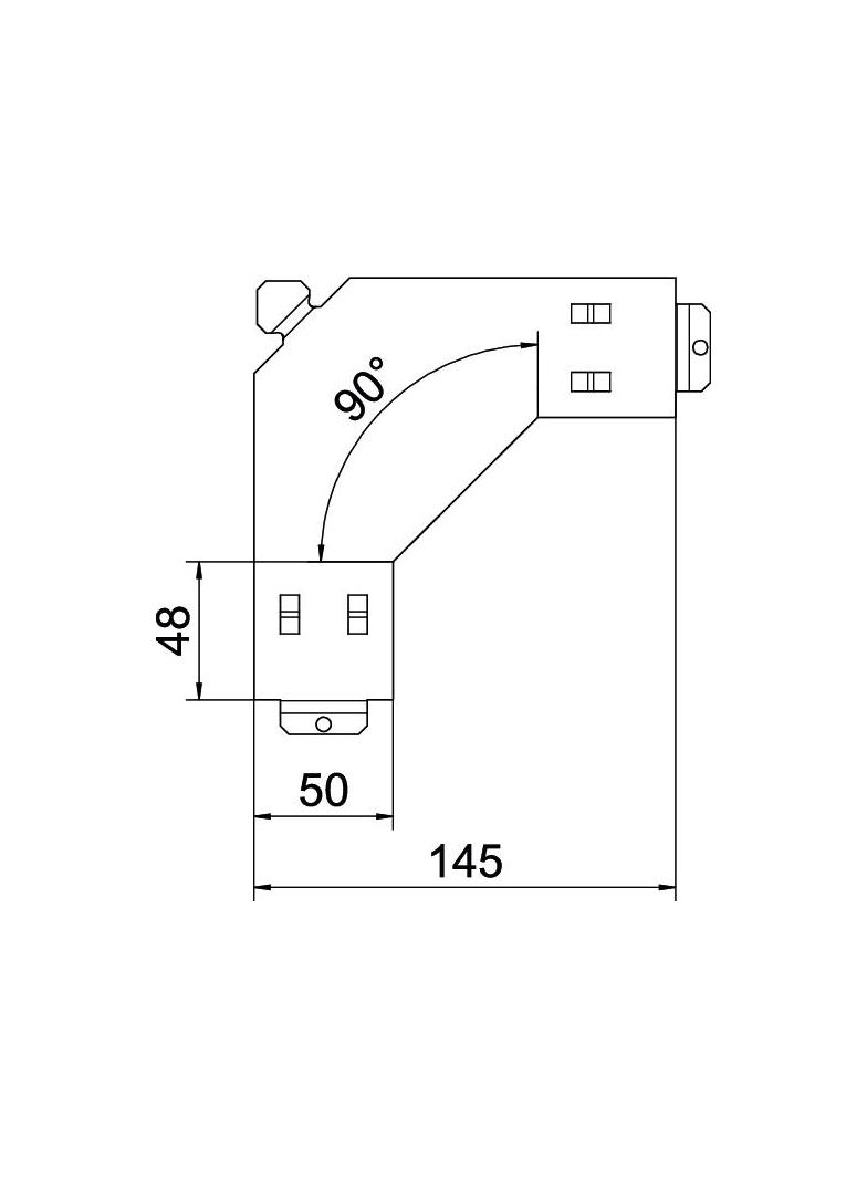LTS DFB DD, Pokrywa do kolanka 90°