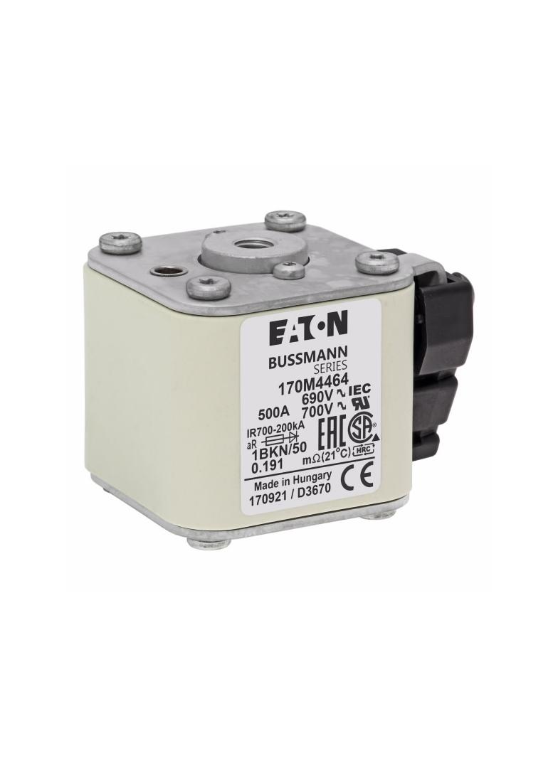 FUSE 500A 690V 1BKN/50 AR UC Wkładka szybka 500A AC 690V rozmiar 1 53x69x51 mm aR IEC UL, 170M4464 E