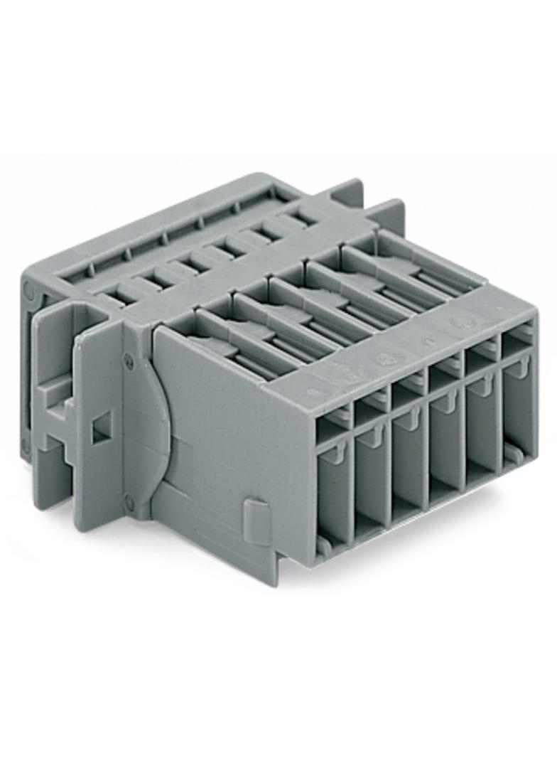 X-COM wtyk 6-biegunowy szary raster 5 mm /50szt./ WAGO
