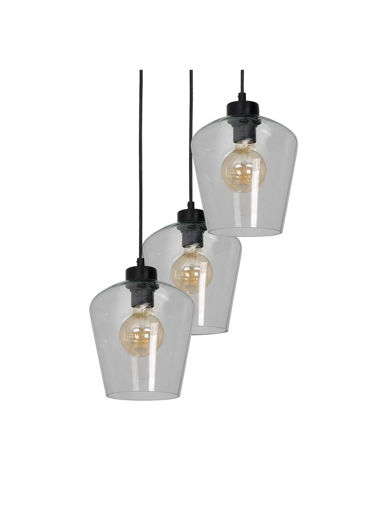 Milagro lampa wisząca Santiago Clear 3xE27 czarna MLP6611