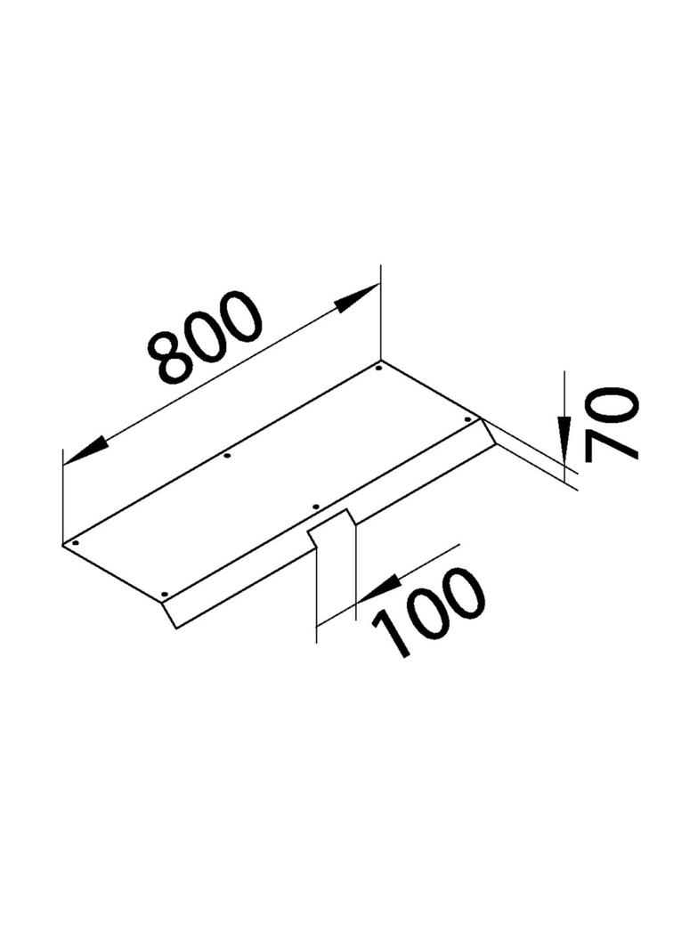 tehalit.AK Pokrywa kanału napodł Kąt zew 1-str skos dł. 800mm 250x70mm stal AKBA2500701 HAGER