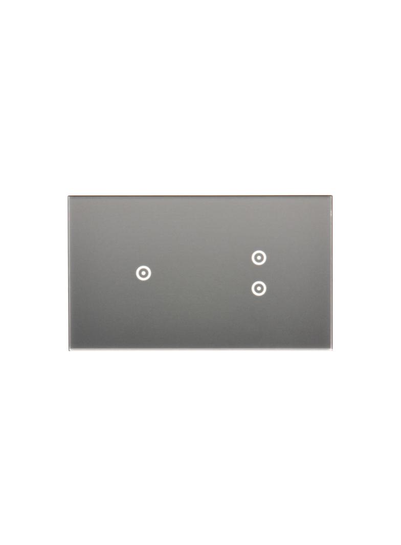 Simon 54 Touch Panel dotykowy S54 Touch 2 moduły 1 pole dotykowe + 2 pola dotykowe pionowe srebrna mgła DSTR213/71 KONTAKT
