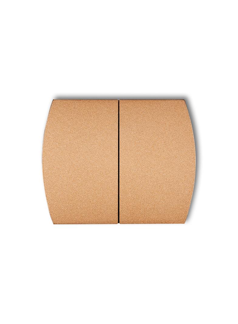 Klawisze podwójne do łączników TREND, LOGO (komplet dwóch sztuk) złoty metalik 8KL-2 KARLIK