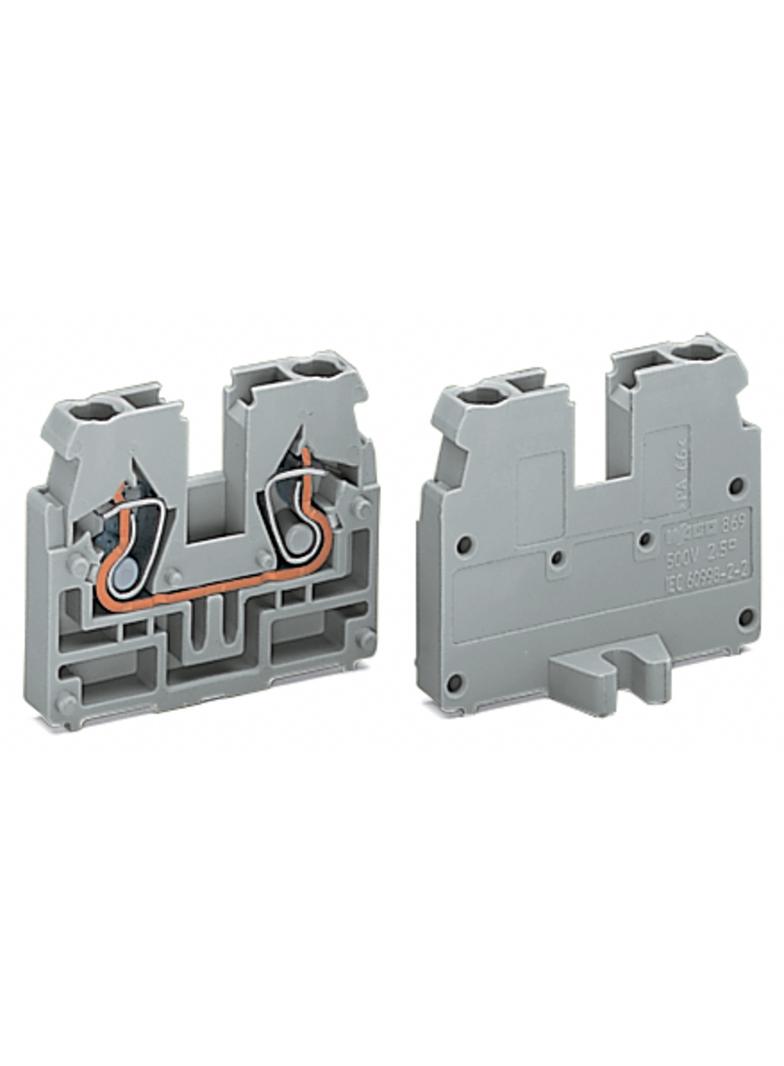 złączka 2-przewodowa końcowa 2,5 mm2 jasnoszara /100szt./ WAGO