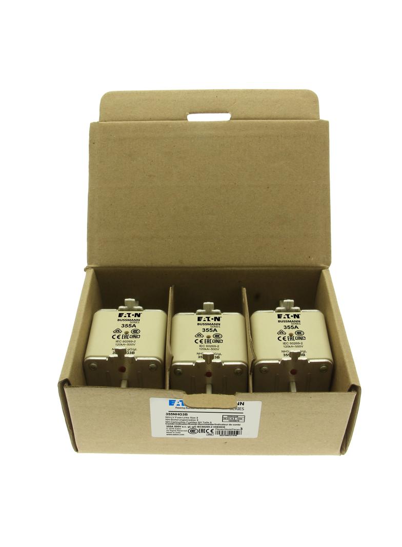 NH FUSE 355AMP 500V gG SIZE 3 DUAL IND Wkładka NH3 355A 500V GL/GG podwójny wskaźnik 355NHG3B EATON