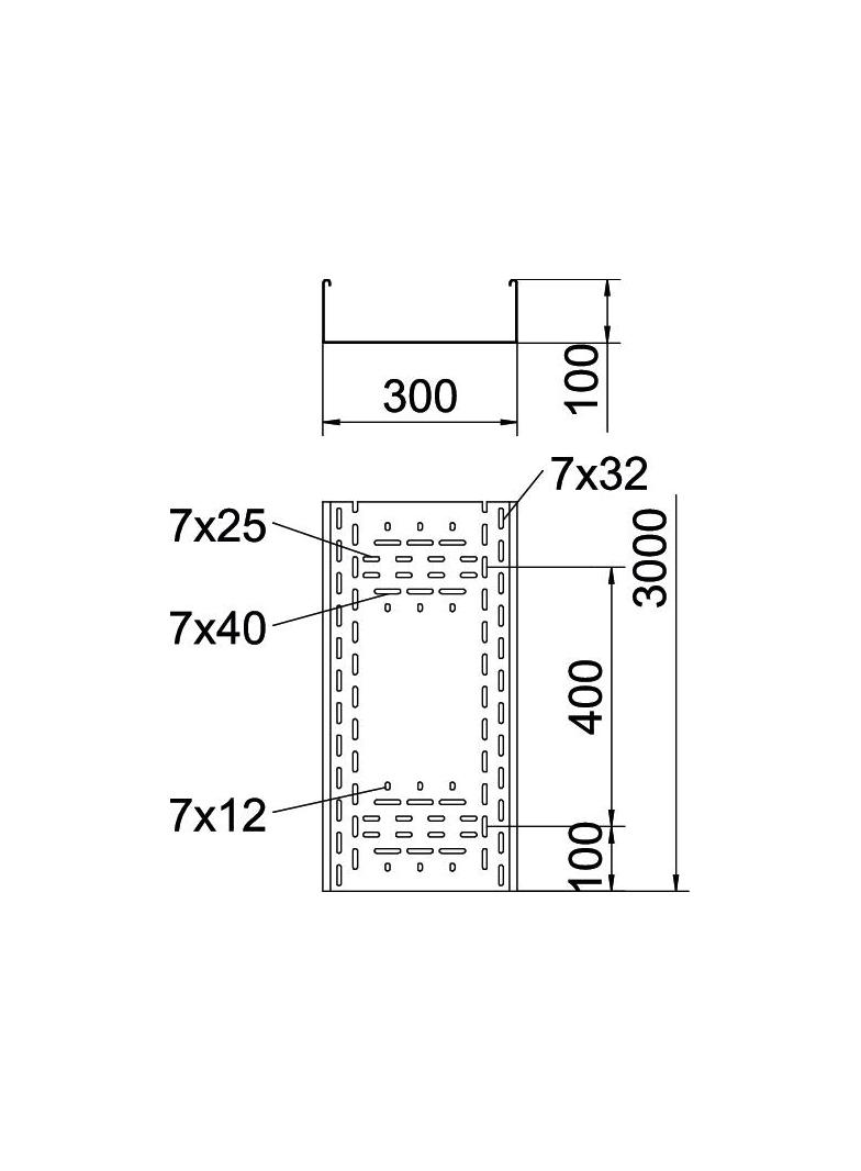 BKRS 1030 FS, Koryto kablowe