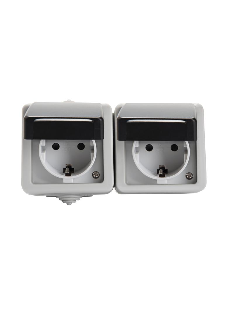 TEKNO 05-1248-143 cz Gniazdo zasilające Schuko, ochrona styków 27131 KANLUX