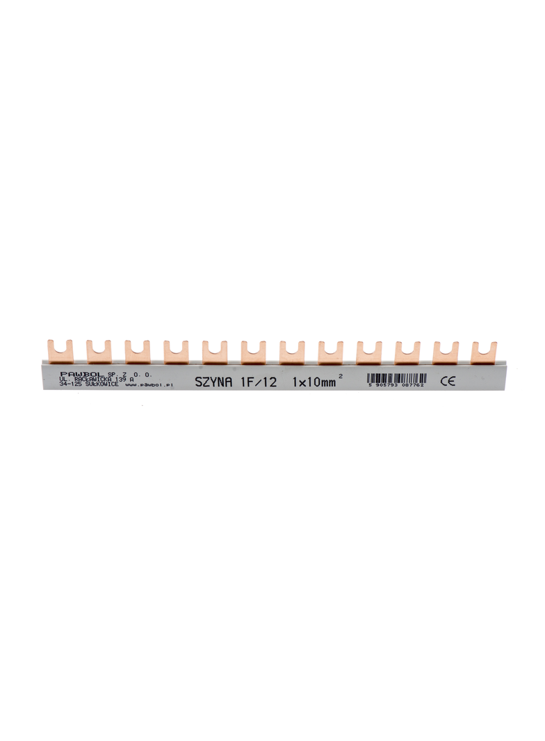 Szyna prądowa 1F,12,10 mm2 E.4110/12SZ PAWBOL