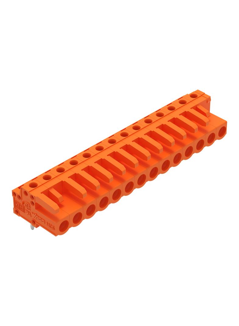 MCS-MIDI Classic gniazdo kątowe 14-bieg. pomarańczowe raster 5,08 mm