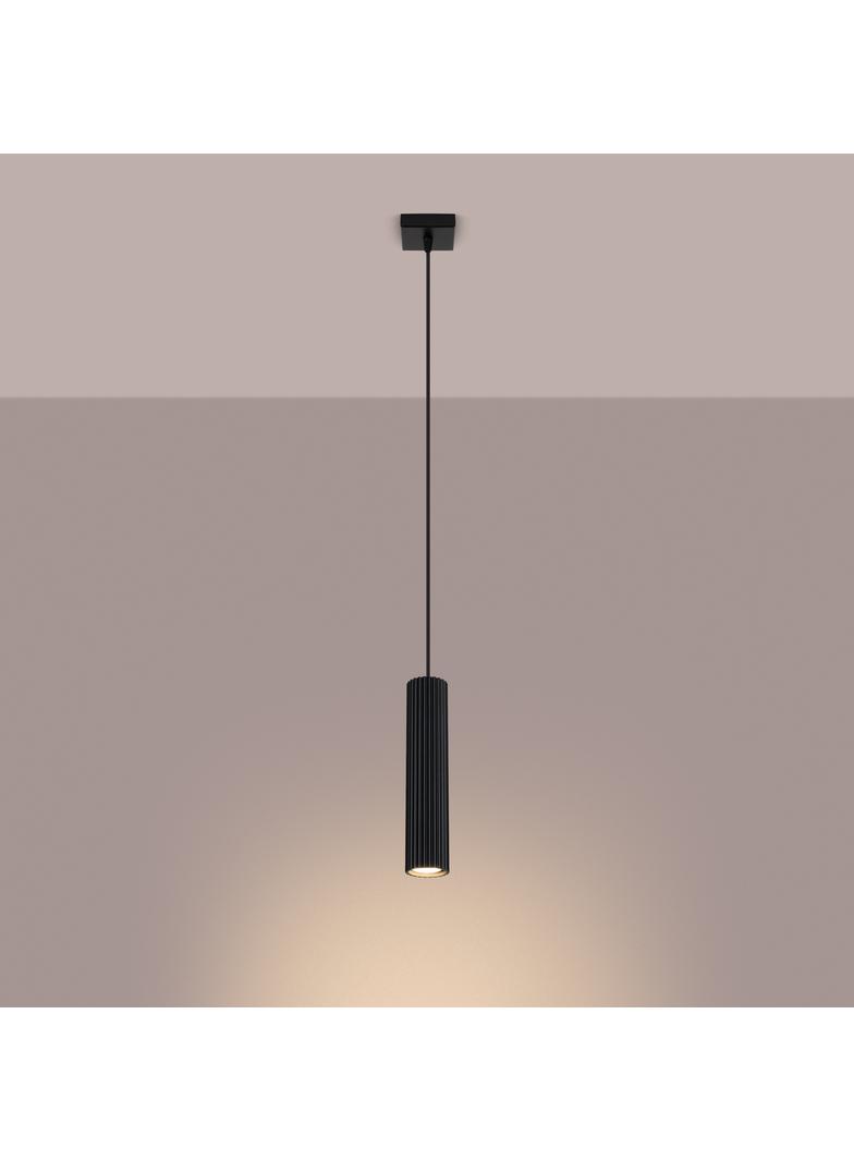 Sollux Lampa wisząca KARBON 1 czarny SL.1573
