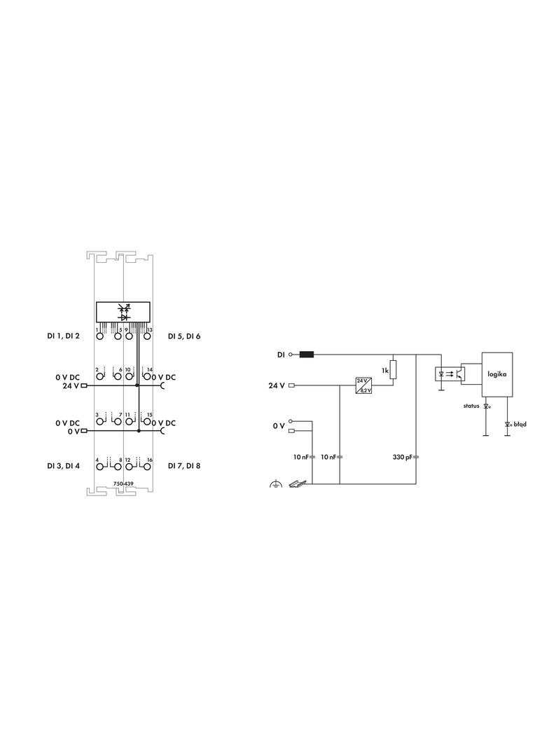 8-kanałowy moduł wejść dwustanowych NAMUR Ex i