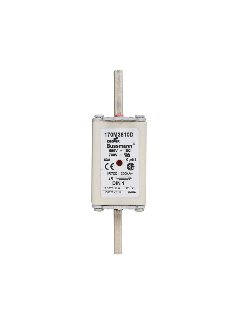 FUSE 63A 690V aR DIN 1 HSDNH Wkładka szybka 63A 690V aR DIN 1 podwójny wskaźnik 170M3810D EATON